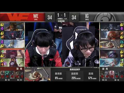 WE vs IG Game 3 Highlights | Qualifier Day 2 - 2017 LPL Summer Split | Team WE vs Invictus Gaming