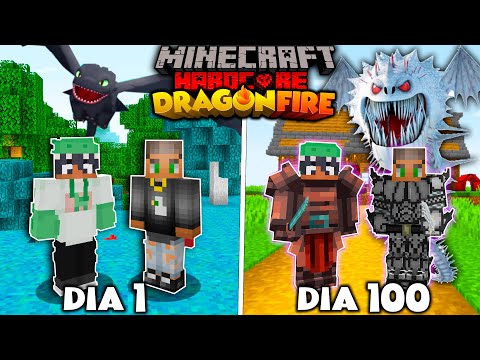 SOBREVIVI 100 DIAS NO MUNDO DE DRAGÕES NO MINECRAFT HARDCORE EM DUPLA - O FILME