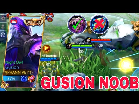 GUSION NOOB GAMEPLAY | GUSION HYPER NEW BUILD | MOBILE LEGENDS