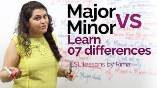 07 differences between 'Major & Minor' - Free English speaking lessons | Speak Fluent English