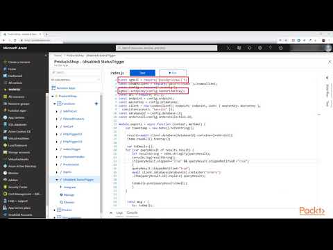 Serverless App Development with Node js Azure Functions Create Scheduled Function| packtpub com