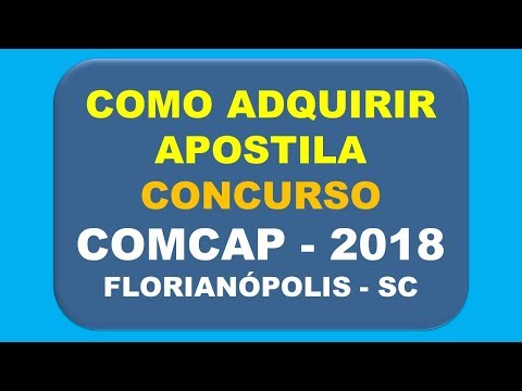 Baixar Apostila Concurso COMCAP 2018 - Florianópolis SC