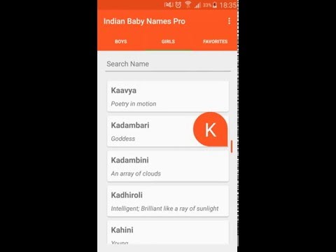 Indian Baby Names Meanings Video