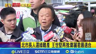 北市長人選綠難產 王世堅再推:鄭麗君最適合│記者 王郁蓁 高貫軒│台灣要聞20260301│三立iNEWS