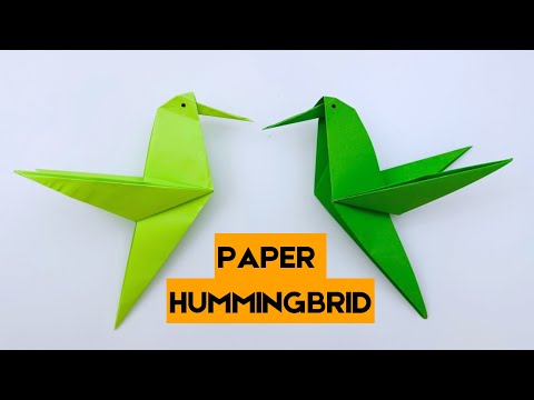Easy Paper Hummingbird Craft for Kids | Origami Hummingbird | Fun Paper Crafts for School