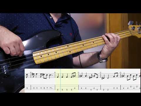 The Jeff Healey Band - While My Guitar Gently Weeps Bass Cover with TAB