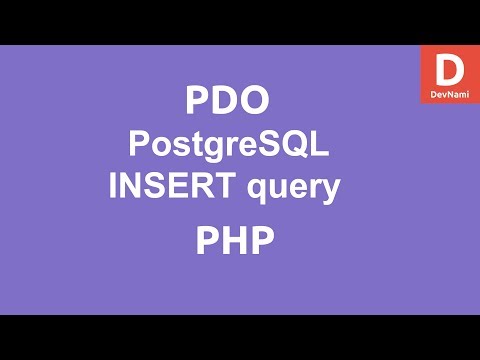 PHP PDO INSERT query to PostgreSQL Database Table