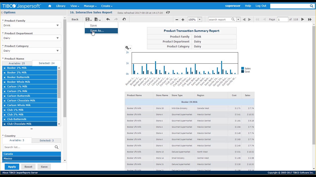Jaspersoft 7 Interactive Reports & Scheduling Tutorial
