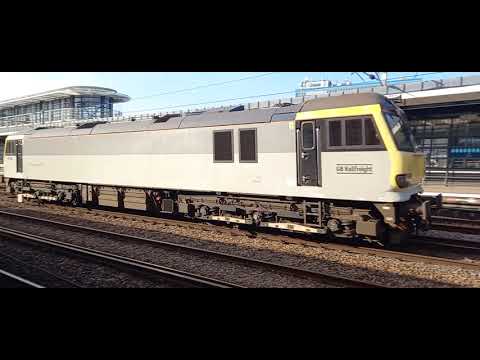 GBRf 92044 'Couperin' runs light engine through Ashford International (29/07/2022)