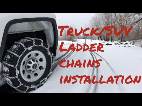 Truck and SUV ladder tire chain installation video