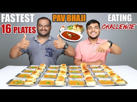 16 PLATES PAV BHAJI EATING CHALLENGE | Pav Bhaji Eating Competition | Food Challenge