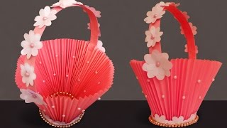 DIY Paper Basket : How to Make Easy Accordion Paper