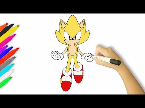 How to Draw Super Sonic | Sonic the Hedgehog