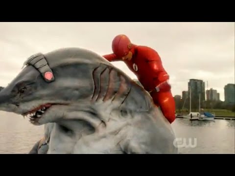 The Flash 5x15 King Shark gets turned back into a human (HD)