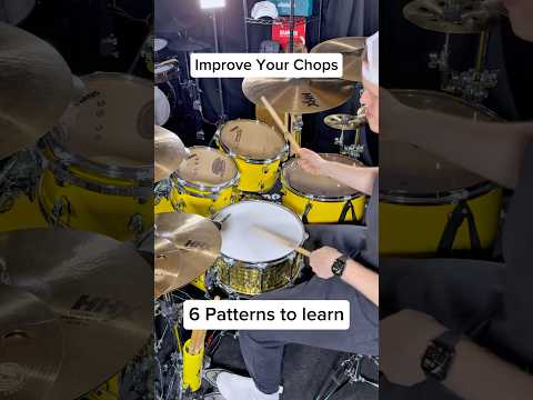 How to improve your chops | 6 patterns to learn #drummer #drum #drumnotation #drums #drumlessons