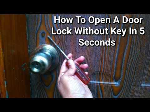 How to unlock a deadbolt without a key _ How to open A door lock without a key in 5 seconds