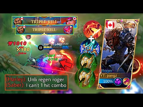NEW PATCH THIS BUILD IS UNLI REGEN FOR ROGER 🔥 TOTALLY ENEMIES THEY CAN'T KILL ME | MLBB