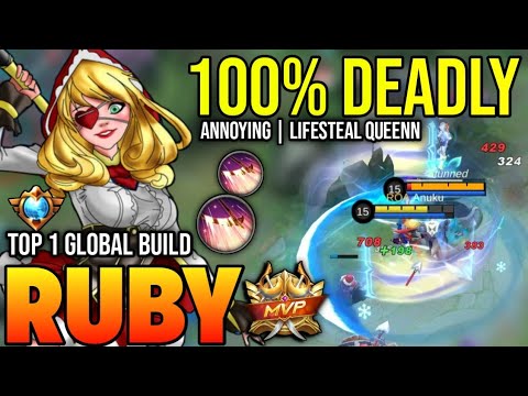 RUBY BEST BUILD 2023 | BUILD TOP 1 GLOBAL RUBY GAMEPLAY | MOBILE LEGENDS✓
