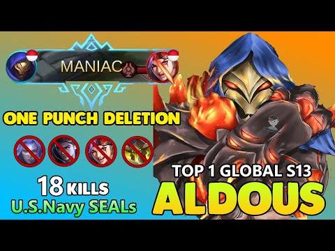 MANIAC!!ALDOUS BEST BUILD AND GAMEPLAY - TOP GLOBAL ALDOUS MOBILE LEGENDS