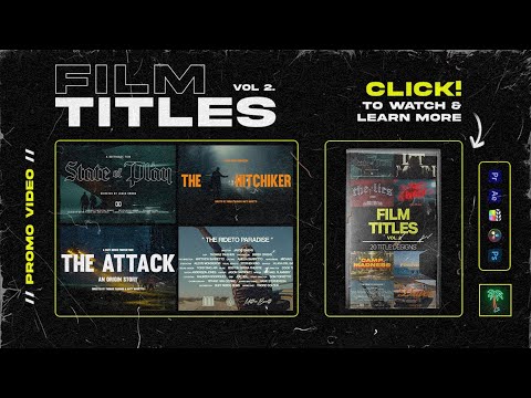 Film Title Templates With New FX Sliders - Film Titles Vol 2