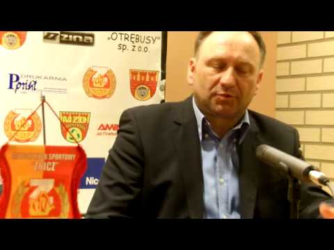 Konferencja prasowa po meczu Znicz Pruszków vs. Siarka Tarnobrzeg 8 III 2015 r.