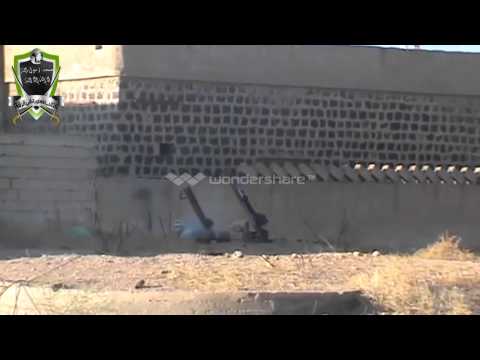 قصف اللواء 93 بصواريخ محلية الصنع من قبل كتائب معاوية في ريف الرقة