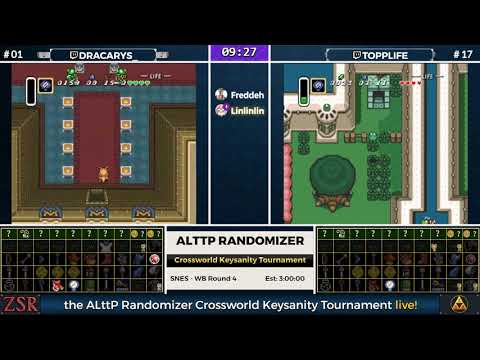 ALttPR Crossworld Keysanity Tournament: WB Round 4 - Dracarys vs. topplife