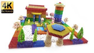 DIY - How To Make Beautiful Rainbow Garden Villa With Magnetic Balls | Magnet Balls | ASMR 4K
