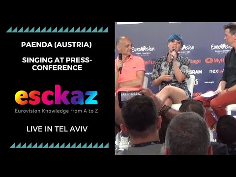 ESCKAZ in Tel Aviv: PAENDA (Austria) singing at press-conference