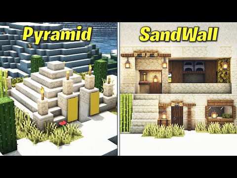 3 Simple Desert Base Idea for Survival Minecraft!