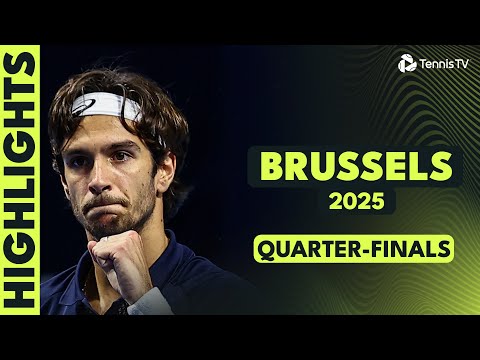 Musetti Battles Mpetshi Perricard; Felix AA & More Feature | Brussels 2025 Quarter-Final Highlights