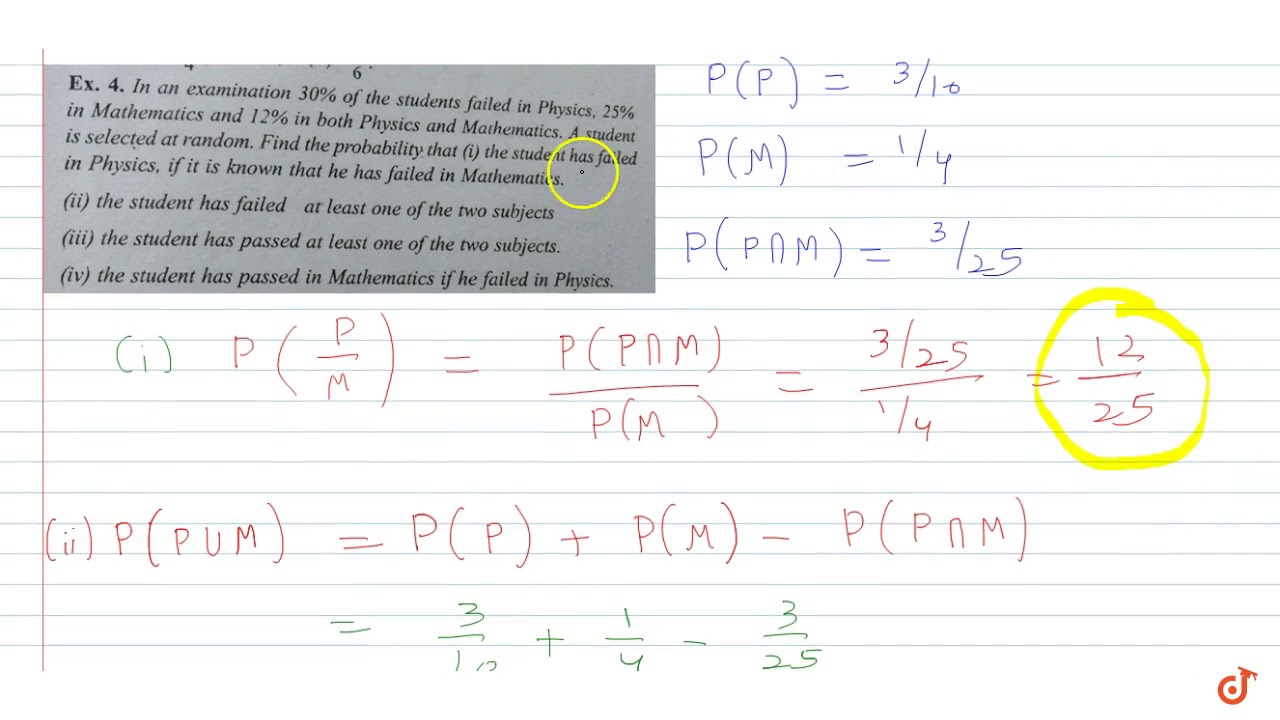 In an examination 30% of the students failed in Physics, 25% in Mathematics and 12% in both Phy...