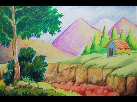 A quick colour pencil landscape drawing, showing the beauty of nature. —  Hive