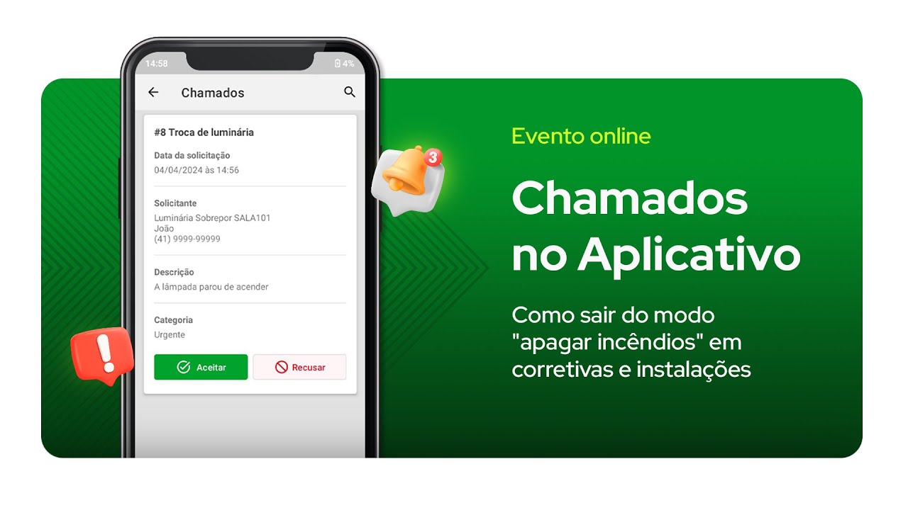 Evento online - Chamados no Aplicativo