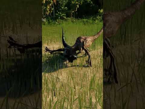 Carnoraptor hunting Archaeornithomimus - JWE2