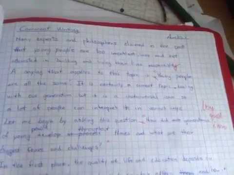 Comment Writing: Musterbeispiel