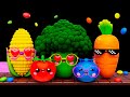 Dancing Fruits Veggies At The Chocolate Party Fun Baby Sensory Video With Nursery Rhymes