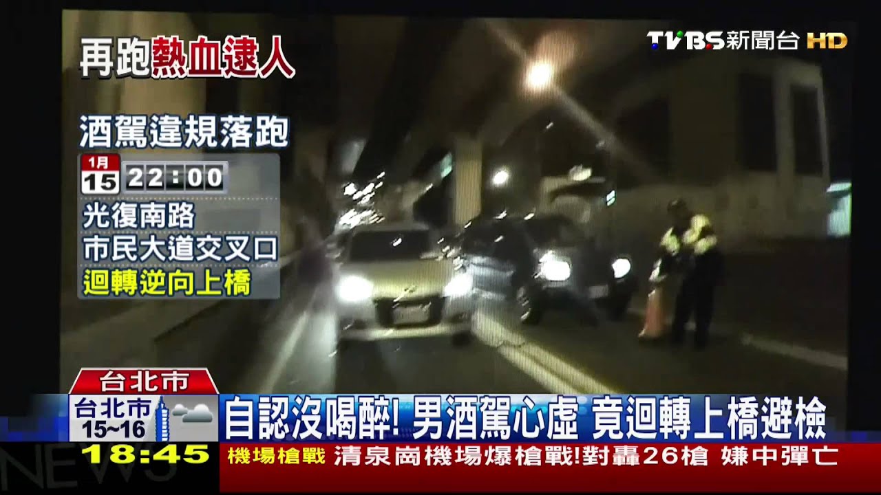 想落跑!酒駕男遇警違規 正義哥助擋車