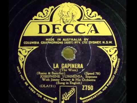 78rpm Restoration - Josephine Tummina - La Capinera with Jimmy Dorsey 12 inch