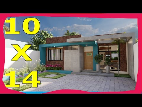 House 10x14 meters ONE Floor with 3 Bedrooms (Facades of Modern Houses)