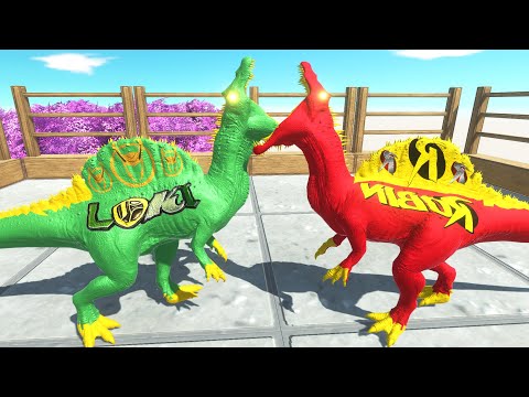 Loki Spinosaurus Mountain Death Fall | 🦖 Animal Revolt Battle Simulator 🦕