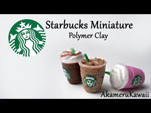 Starbucks inspired Miniature - Polymer Clay tutorial Video