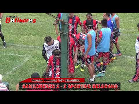 TORNEO FEDERAL "A", San Lorenzo 2 vs 3 Sportivo Belgrano