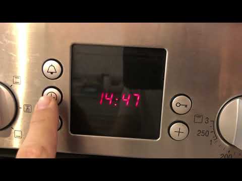 Eingebauter elektrischer Ofen BOSCH, Einstellen der Uhrzeit und Einstellen der Uhrzeit am elektrisch