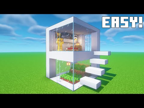 Minecraft Tutorial: How To Build a Small Modern House