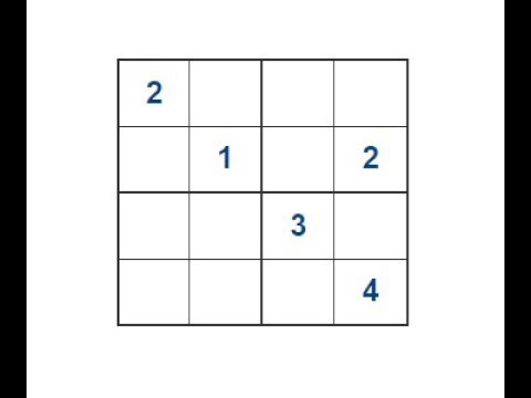 Sudoku Primer 130 - 4x4 sudoku for kids - sudoku variant