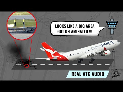 Qantas Plane Tears Up Runway: ATC Audio Captures Tarmac Evaluation at Perth Airport