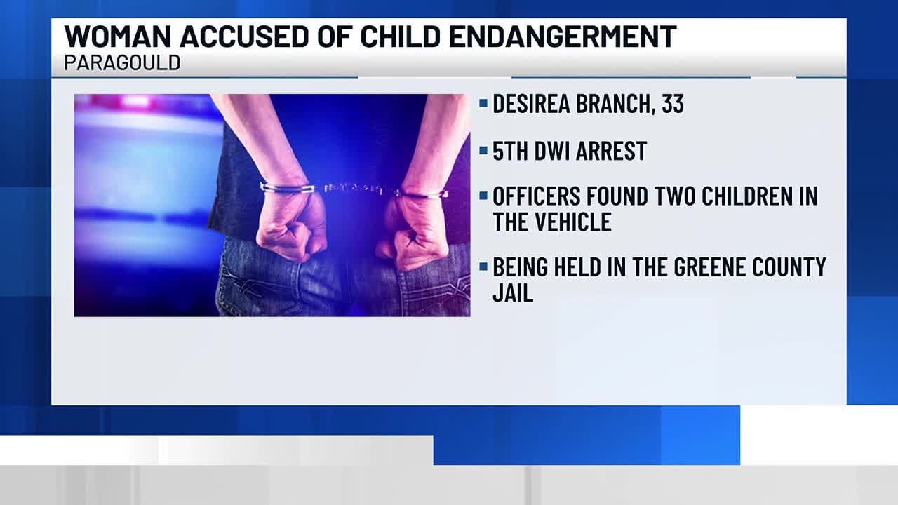 Woman charged with child endangerment following 5th DWI arrest