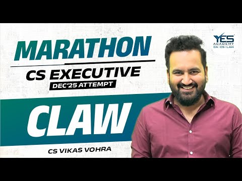 Company Law MARATHON for Dec 25 (Part 1) | CS Executive Revision Dec 25| CS Vikas Vohra