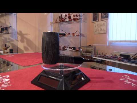 Pipa in bog oak chimney freehand - www.paronellipipe.it